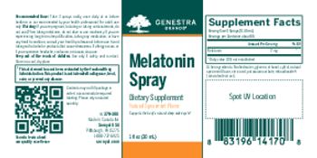 Genestra Brands Melatonin Spray Natural Spearmint Flavor - supplement