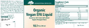 Genestra Brands Organic Vegan EFA Liquid Organic Pineapple Flavor - essential fatty acid supplement