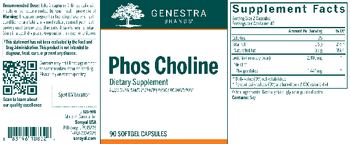 Genestra Brands Phos Choline - supplement