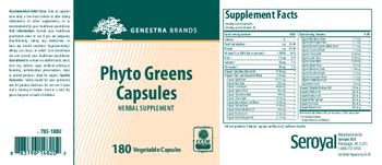 Genestra Brands Phyto Greens Capsules - herbal supplement