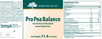 Genestra Brands Pro Pea Balance - pea protein supplement