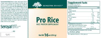 Genestra Brands Pro Rice - rice protein supplement