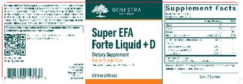 Genestra Brands Super EFA Forte Liquid + D Natural Orange Flavor - supplement