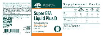 Genestra Brands Super EFA Liquid Plus D Natural Orange Flavor - supplement