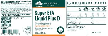Genestra Brands Super EFA Liquid Plus D Natural Orange Flavor - supplement