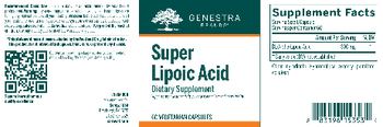 Genestra Brands Super Lipoic Acid - supplement
