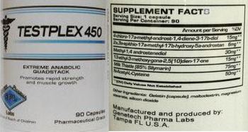 Genetech Pharma Labs TestPlex 450 - supplement