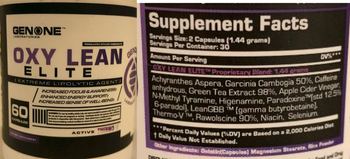 GenOne Laboratories Oxy Lean Elite - supplement