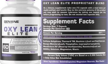 GenOne Laboratories Oxy Lean Elite - supplement