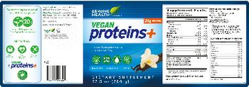 Genuine Health Vegan Proteins+ Natural Vanilla Flavor - supplement