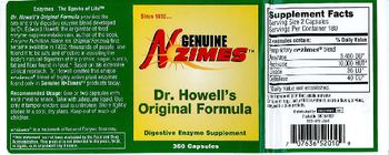 Genuine N-Zimes Dr. Howell's Original Formula - digestive enzyme supplement