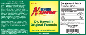 Genuine N-Zimes Dr. Howell's Original Formula - digestive enzyme supplement