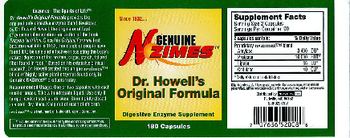 Genuine N-Zimes Dr. Howell's Original Formula - digestive enzyme supplement