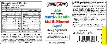 Geri-Care Adult High Potency Multi-Vitamin Multi-Mineral Liquid - supplement