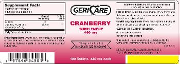 Geri-Care Cranberry 450 mg - cranberry supplement