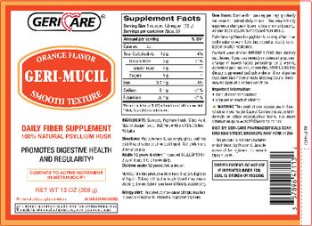 Geri-Care Geri-Mucil Orange Flavor - daily fiber supplement