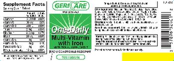 Geri-Care One-Daily Multi-Vitamin With Iron - nutritional supplement