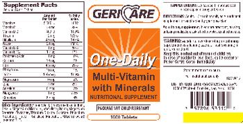 Geri-Care One-Daily Multi-Vitamin With Minerals - nutritional supplement