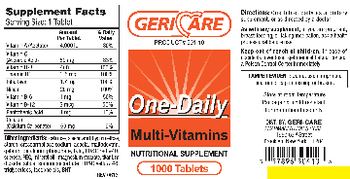 Geri-Care One-Daily Multi-Vitamins - nutritional supplement