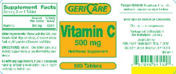 Geri-Care Vitamin C 500 mg - nutritional supplement