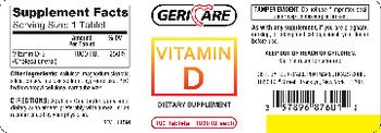 Geri-Care Vitamin D 1000 IU - supplement