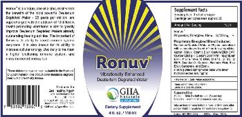 Get Healthy Again Ronuv - supplement