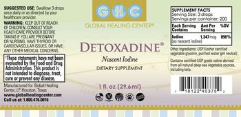 Global Healing Center Detoxadine - supplement