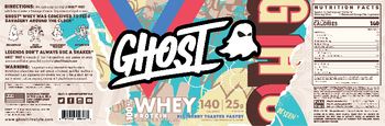 GHOST 100% Whey Protein Blueberry Toaster Pastry - supplement