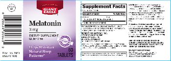 Giant Eagle Melatonin 3 mg - supplement