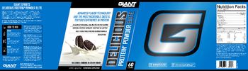 Giant Sports Delicious Protein Powder Elite Delicious Cookies & Cream Shake - nutritional supplement