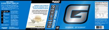 Giant Sports Delicious Protein Powder Elite Delicious Vanilla Shake - nutritional supplement