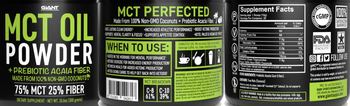 Giant Sports International MCT Oil Powder + Preboiotic Acaia Fiber - supplement