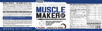 Giant Sports Muscle Maker Chocolate Shake - pharmaceutical grade supplement