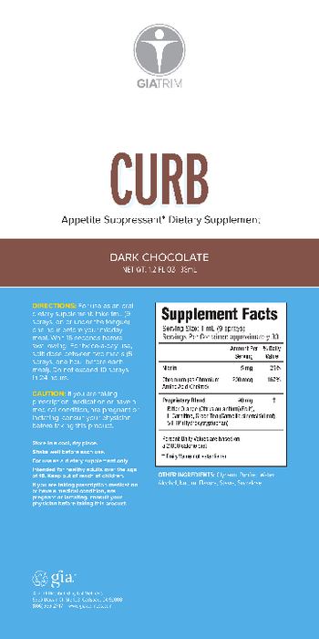GIATrim Curb Dark Chocolate - supplement