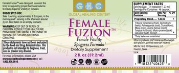 Global Healing Center Female Fuzion - supplement