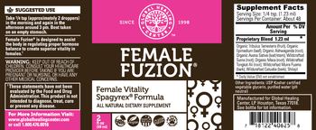 Global Healing Center Female Fuzion - all natural supplement