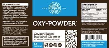 Global Healing Center Oxy-Powder - all natural supplement