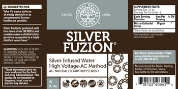 Global Healing Center Silver Fuzion - all natural supplement