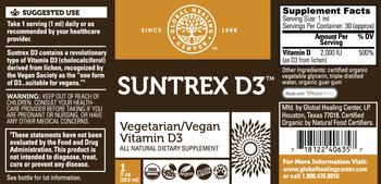 Global Healing Center Suntrex D3 - all natural supplement