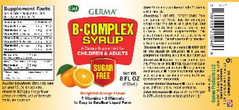 GM Germa B-Complex Syrup Delightful Orange Flavor - supplement for children adults
