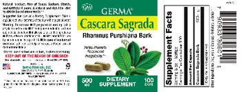GM Germa Cascara Sagrada 500 mg - supplement