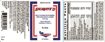 GM Pharmaceuticals Escavite D Cherry Flavored - multivitamin supplement with iron and fluoride 025 mg