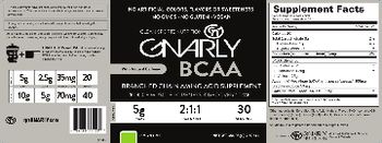 Gnarly GN Gnarly BCAA 5 g with Natural Caffeine Lemon Lime - branched chain amino acid supplement