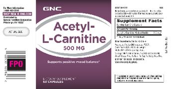 GNC Acetyl-L-Carnitine 500 mg - supplement