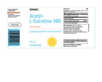 GNC Acetyl-L-Carnitine 500 - supplement