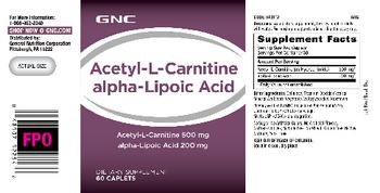 GNC Acetyl-L-Carnitine Alpha-Lipoic Acid - supplement