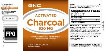 GNC Activated Charcoal 520 mg - supplement