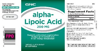 GNC Alpha-Lipoic Acid 200 mg - supplement