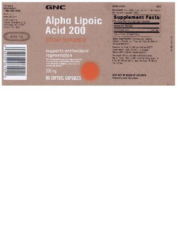 GNC Alpha Lipoic Acid 200 - supplement