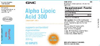 GNC Alpha Lipoic Acid 300 - supplement